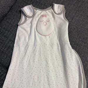 GUC Nested Bean Zen Sack, size 6-15 months. Stardust pink pattern.